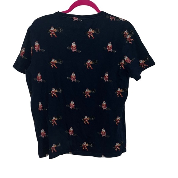 Denim & Flower Ricky Singh Santa Merry Fitmas Christmas Gym T-Shirt Medium M - Picture 2 of 3
